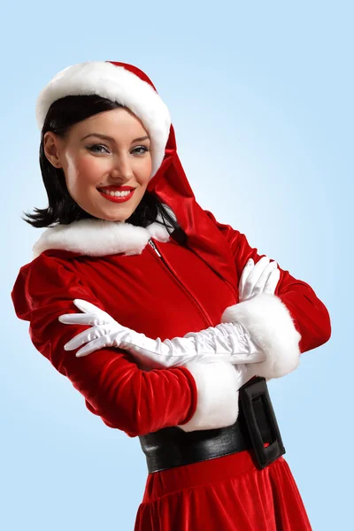 Attracive girl in santa clothes — Stock Photo, Image