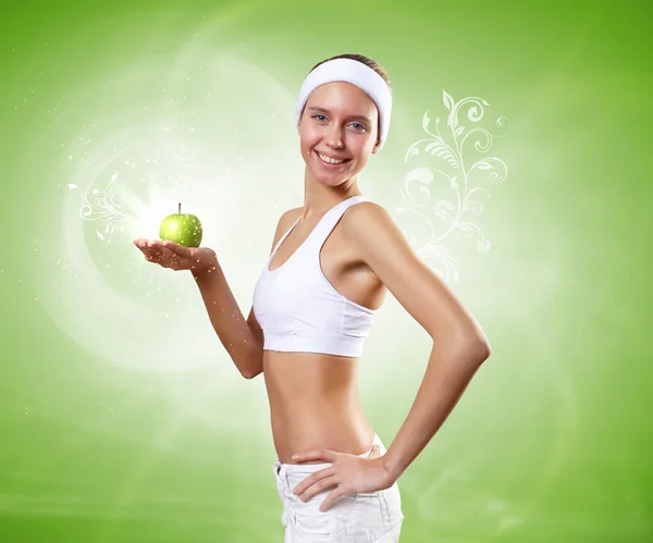 Sport and healthy food — Stock Photo, Image