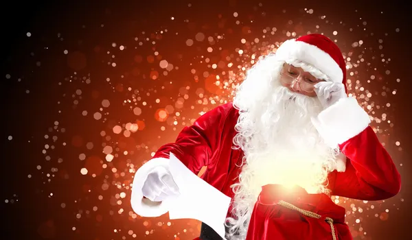 Santa with christmas letter Stock Image