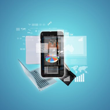 modern teknoloji illüstrasyon