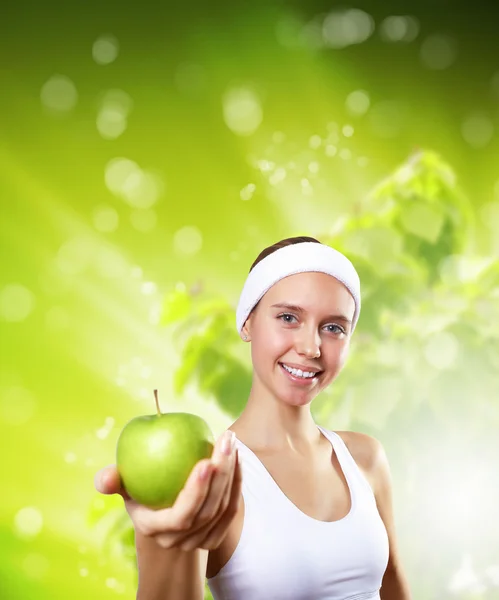 Sport and healthy food — Stock Photo, Image