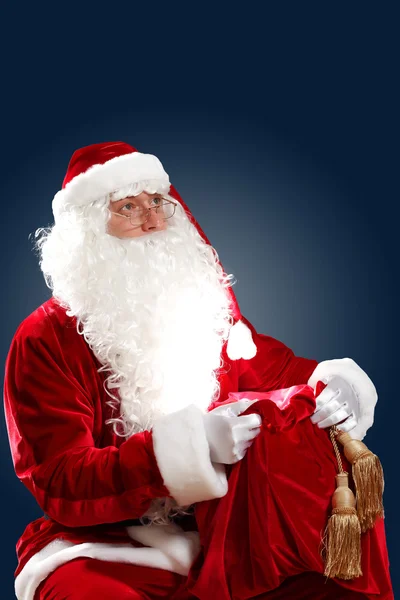 Santa claus with his gift bag — Stock Photo, Image