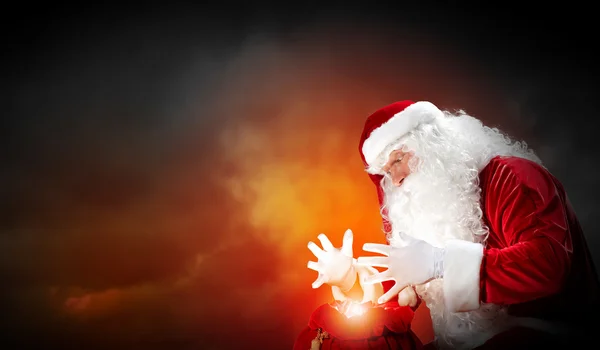 Jultema med santa — Stockfoto