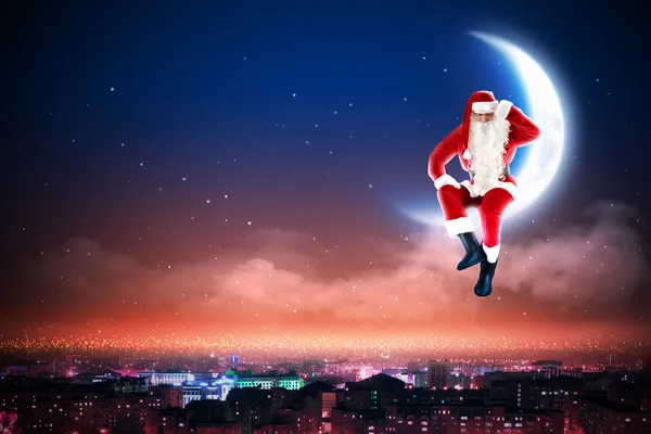 Julemanden på månen - Stock-foto