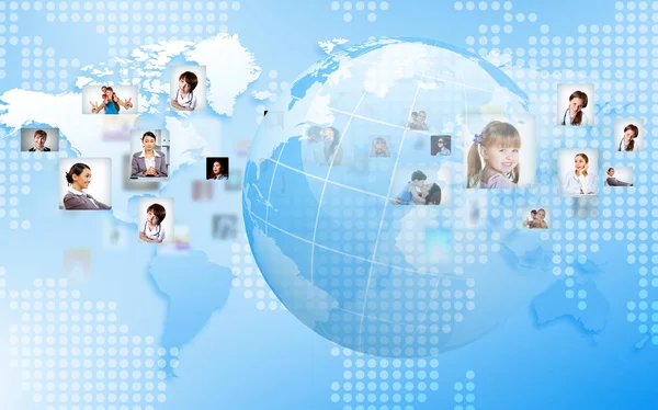 Planet as symbol of social networking — Stock Photo, Image