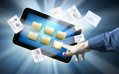 iş, e-ticaret kavramı çizim grafikler ve bilgisayar ile