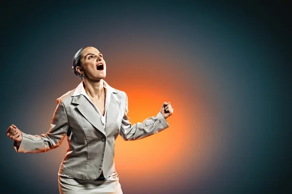 Businesswoman in anger — Stock Photo, Image