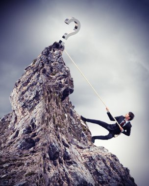 işadamı tırmanma dağ