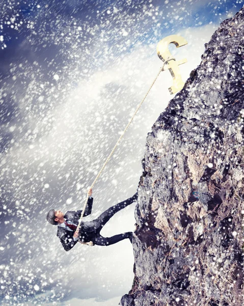 Fleißiger Bergsteiger — Stockfoto