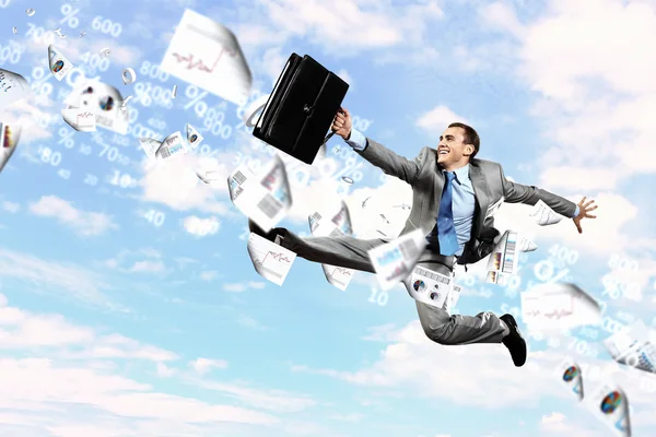 Afbeelding van het springen zakenman — Stockfoto