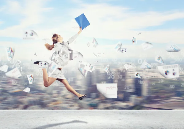 Bild der laufenden Geschäftsfrau — Stockfoto