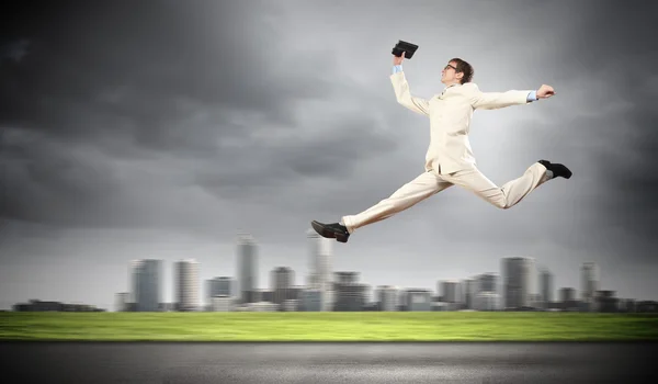 Image of running businessman — Stock Photo, Image