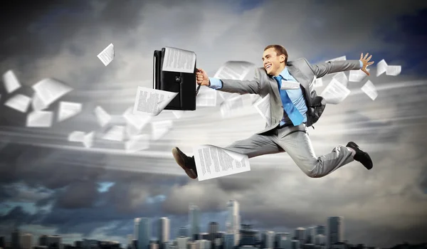 Image of running businessman — Stock Photo, Image