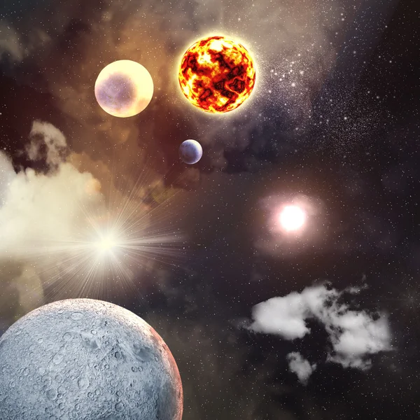 Afbeelding van planeten in de ruimte — Stockfoto