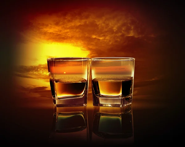 Deux verres de whisky — Photo