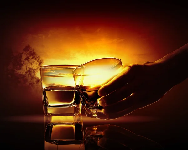 Két pohár whiskey — Stock Fotó