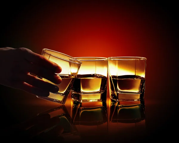 Tre glas whiskey — Stockfoto