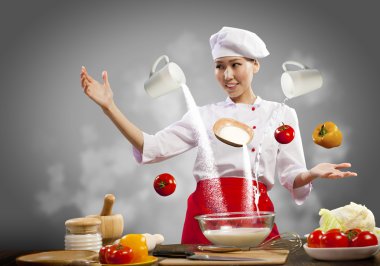 Asyalı kadın ile sihirli yemek