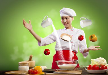 Asyalı kadın ile sihirli yemek