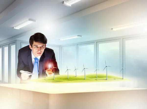 Environmental problems and high-tech innovations — Stock Photo, Image