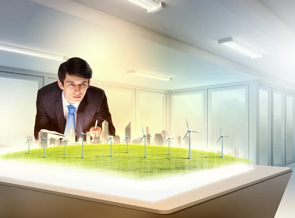 Environmental problems and high-tech innovations — Stock Photo, Image