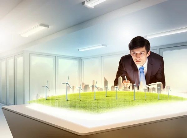 Environmental problems and high-tech innovations — Stock Photo, Image