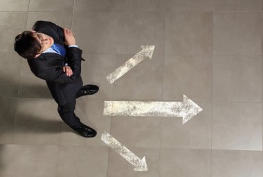 işadamı üstten görünüm görüntüsü