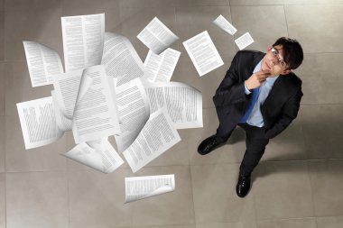 işadamı üstten görünüm görüntüsü