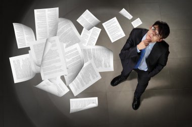 işadamı üstten görünüm görüntüsü