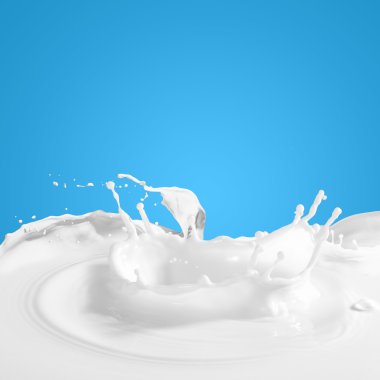 Pouring milk splash clipart