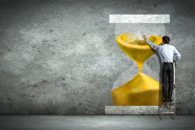 iş adamı çizim kum saati