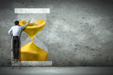 iş adamı çizim kum saati