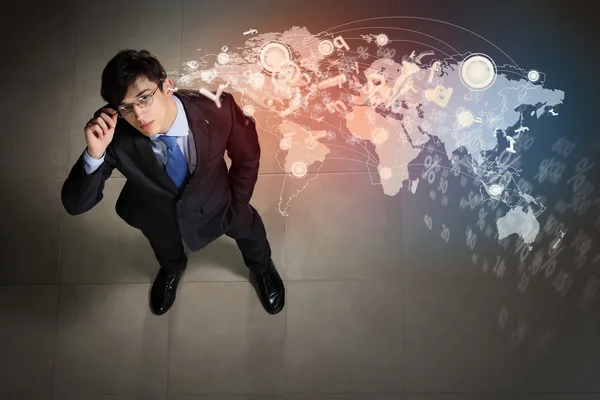 Image of businessman top view — Stock Photo, Image