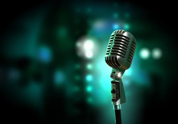 Audio microphone retro style — Stock Photo, Image