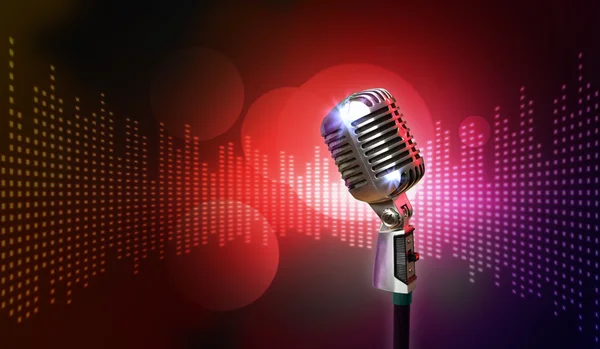 Audio microphone retro style — Stock Photo, Image