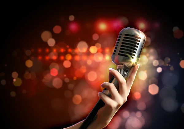 Audio microphone retro style — Stock Photo, Image