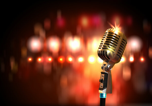 audio microphone retro style