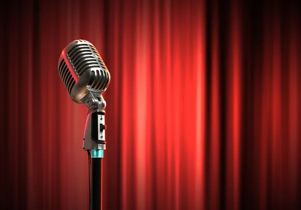 Audio microphone retro style — Stock Photo, Image