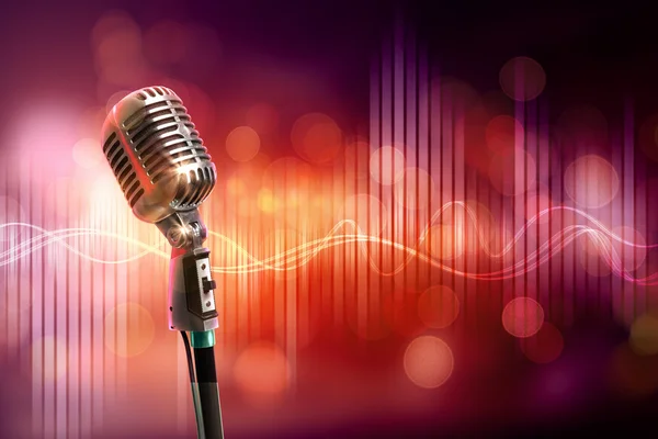 Audio microphone retro style — Stock Photo, Image