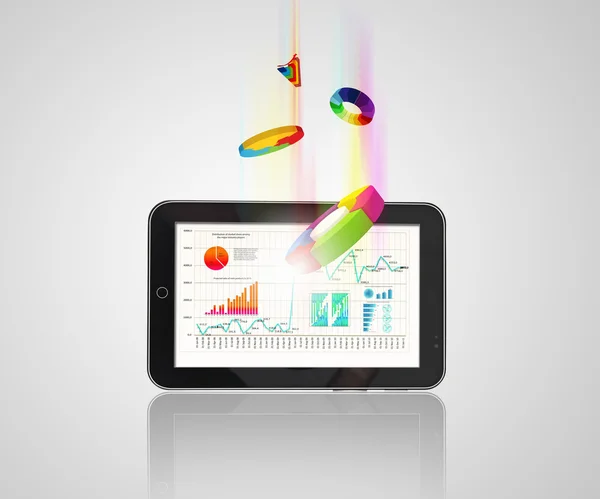 Almohadilla y gráficos tridimensionales — Foto de Stock