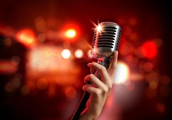 Audio microphone retro style — Stock Photo, Image