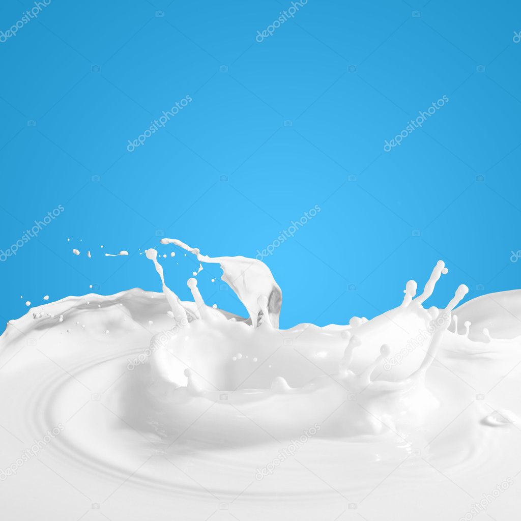 Pouring milk splash