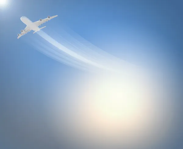 Afbeelding van vliegtuig in de lucht — Stockfoto