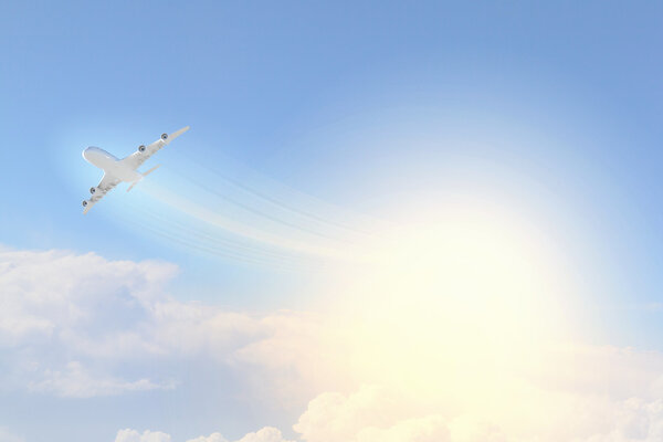 Image of airplane in sky