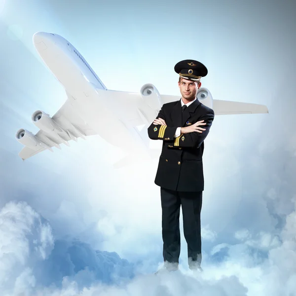 Férfi pilóta képe — Stock Fotó