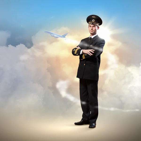 Image of male pilot — Stock Photo, Image