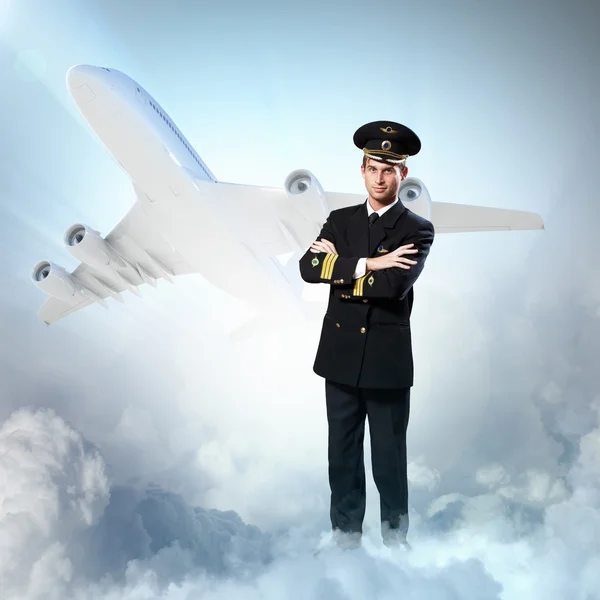 Bilden av manlig pilot — Stockfoto
