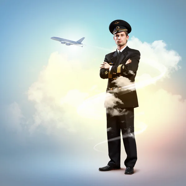 Podoba mužského pilot — Stock fotografie