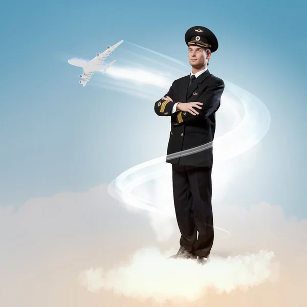 Image of male pilot — Stock Photo, Image