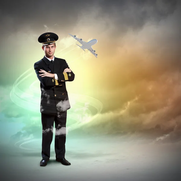 Image of male pilot — Stock Photo, Image